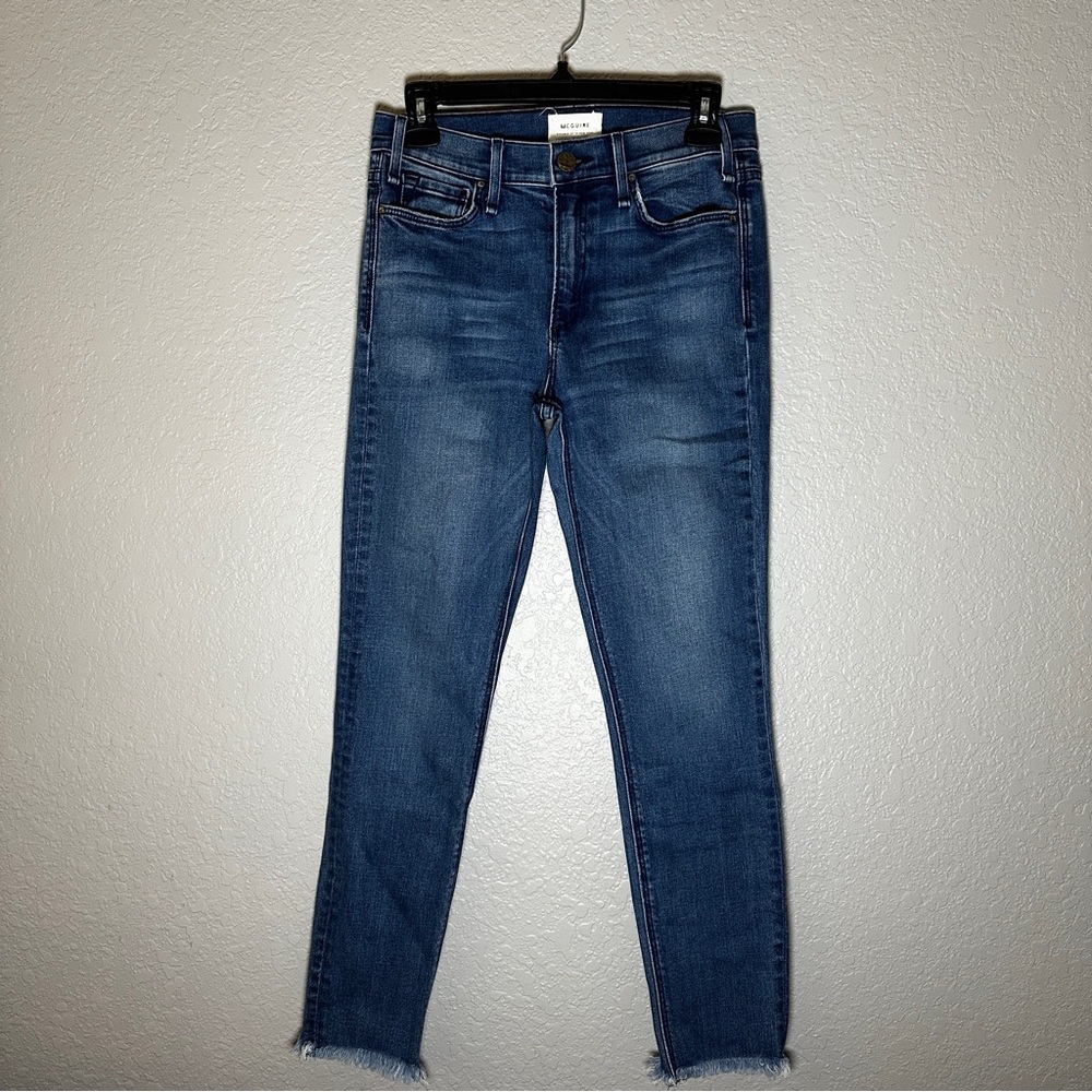 Mcguire Denim Blue Jeans Style 38C Slim Ankle Raw Hem Size 27‎